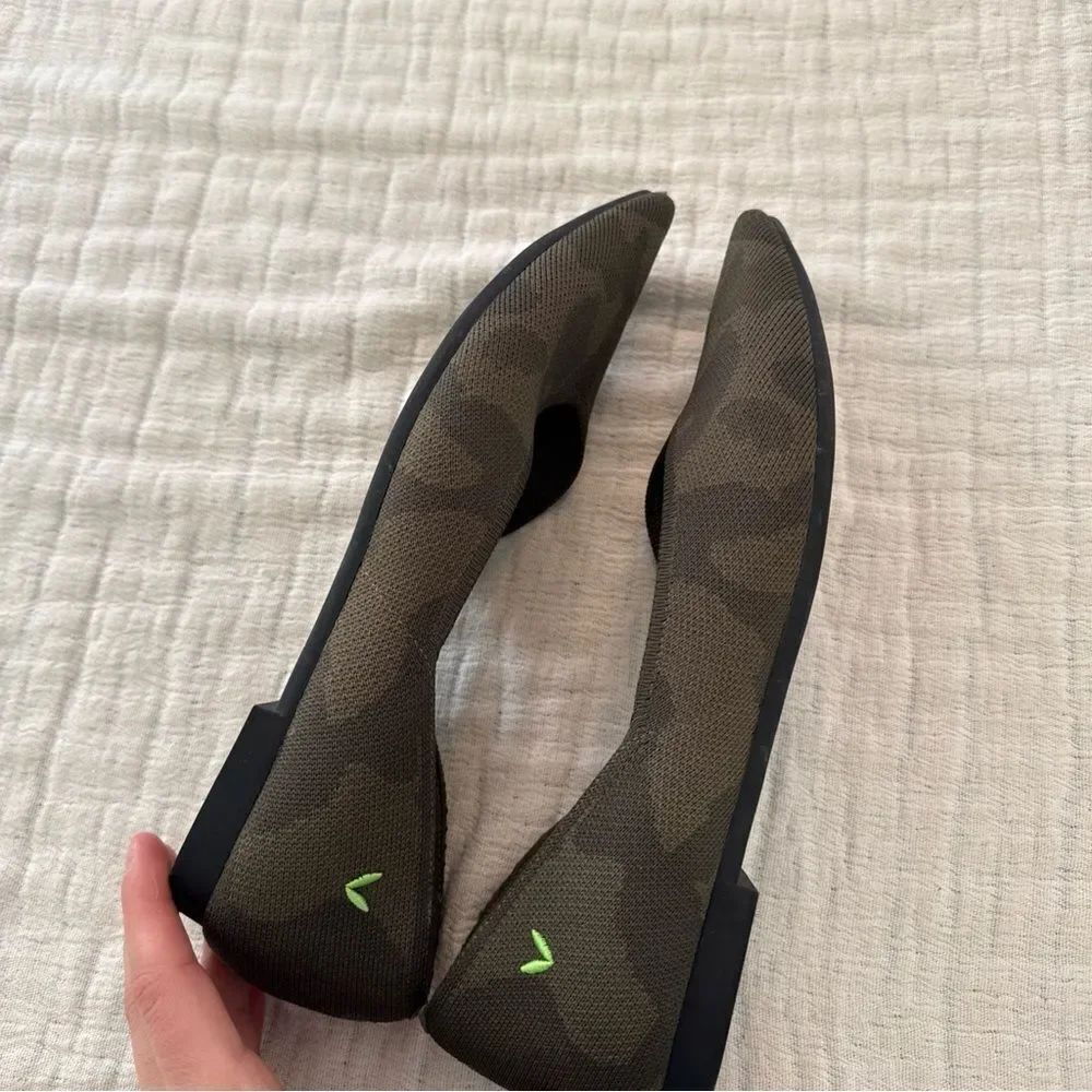 Vivaia Pointed-Toe D'Orsay Flats (Melia) Army CAMO Green 40.5eu 9-9.5 US - Picture 7 of 9